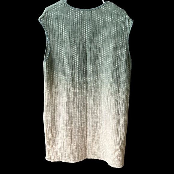 Hyena Women’s A-Line Dress Size Large Green Above-the-Knee Sleeveless 2 Pockets - Picture 4 of 9